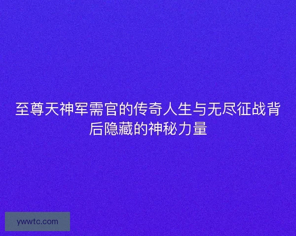 至尊天神军需官的传奇人生与无尽征战背后隐藏的神秘力量 至尊天神军需官的传奇人生与无尽征战背后隐藏的神秘力量