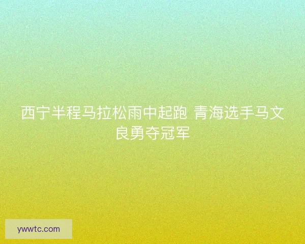 西宁半程马拉松雨中起跑 青海选手马文良勇夺冠军 西宁半程马拉松雨中起跑 青海选手马文良勇夺冠军